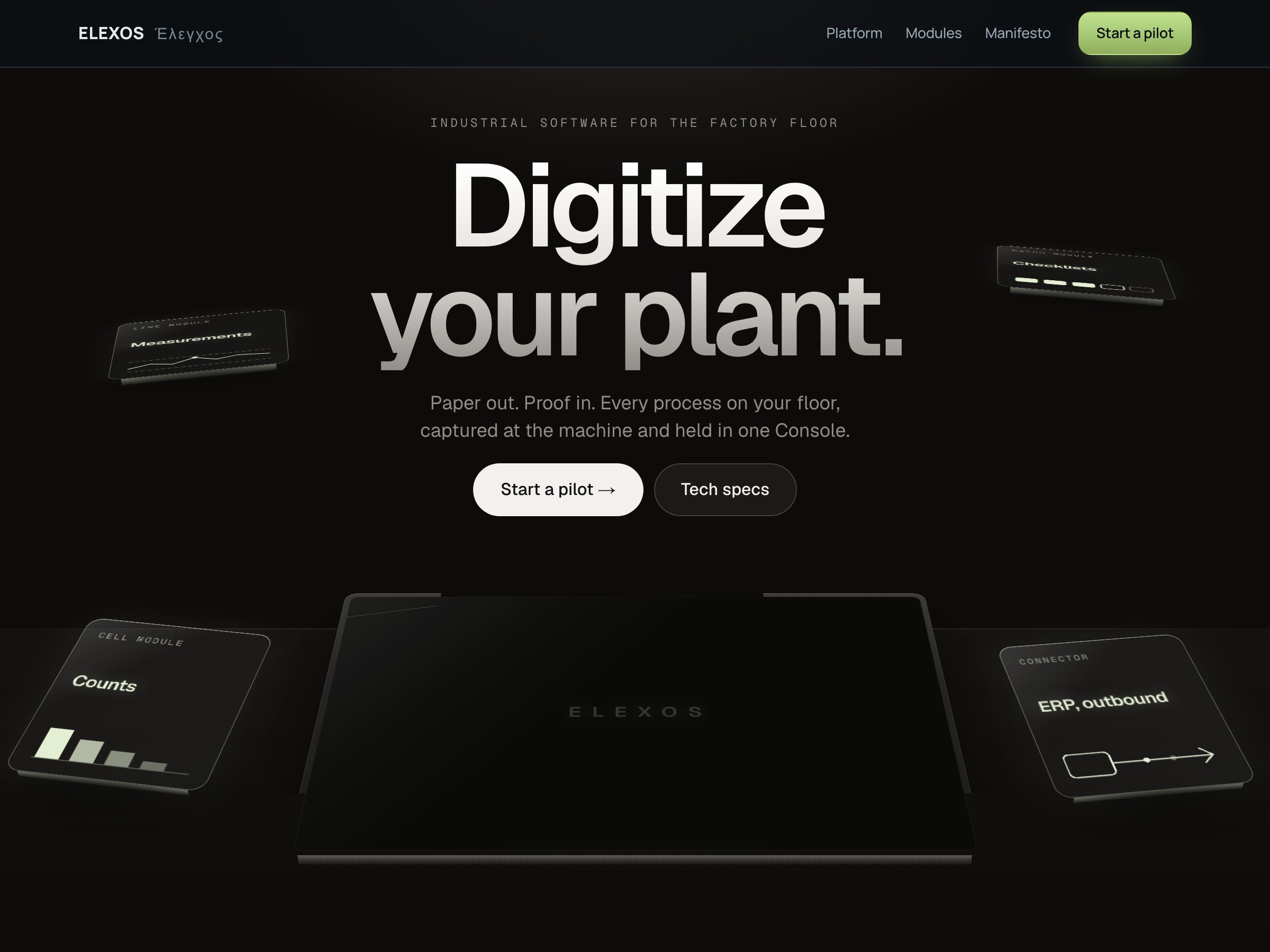 Elexos: industrial software that digitises factory-floor processes into one console